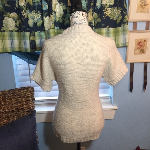 LOFT v neck short sleeve chunky knit sweater - Picture 6 of 8